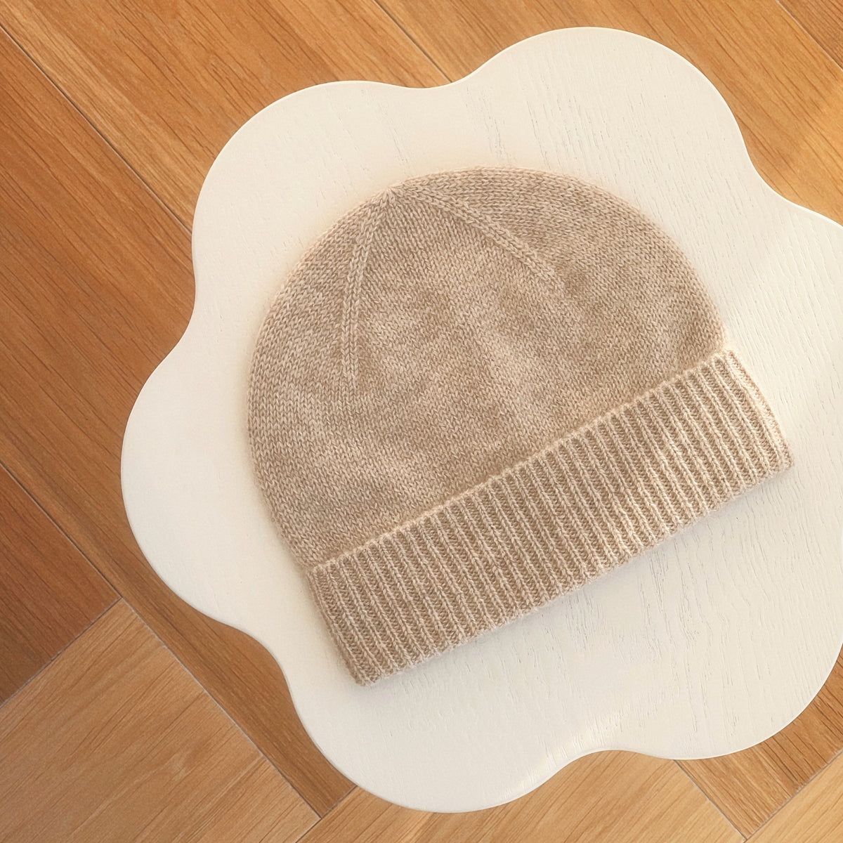 Beige babylue i kasjmir – Plain knit